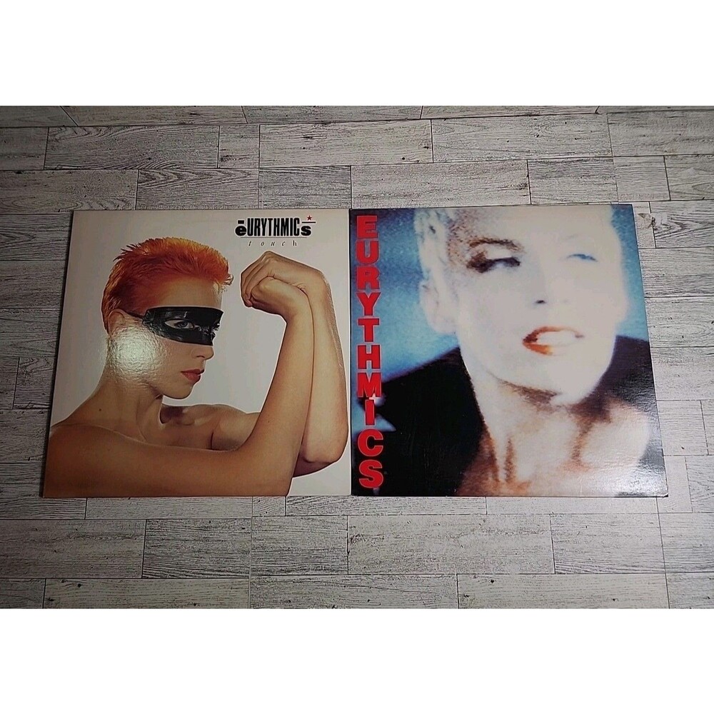 Eurythmics 2 LP Lot: Touch & Be Yourself Tonight Vintage 180s Vinyl Record Album
